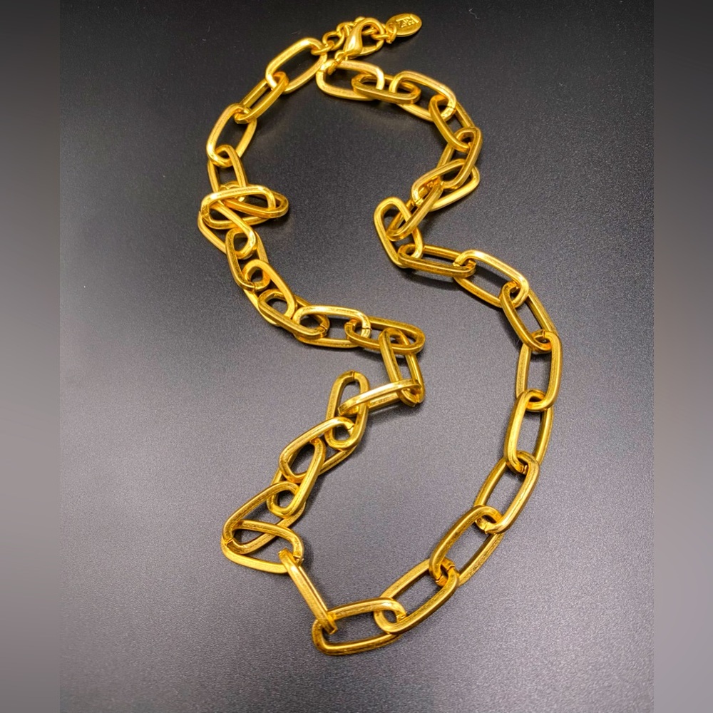 Zara Paper Clip GoldTone Chain 10.5”